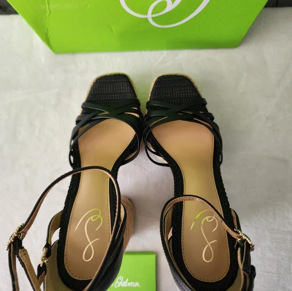 Sam Edelman Kade Leather Espadrille Strappy Platform Heels - Picture 8 of 12